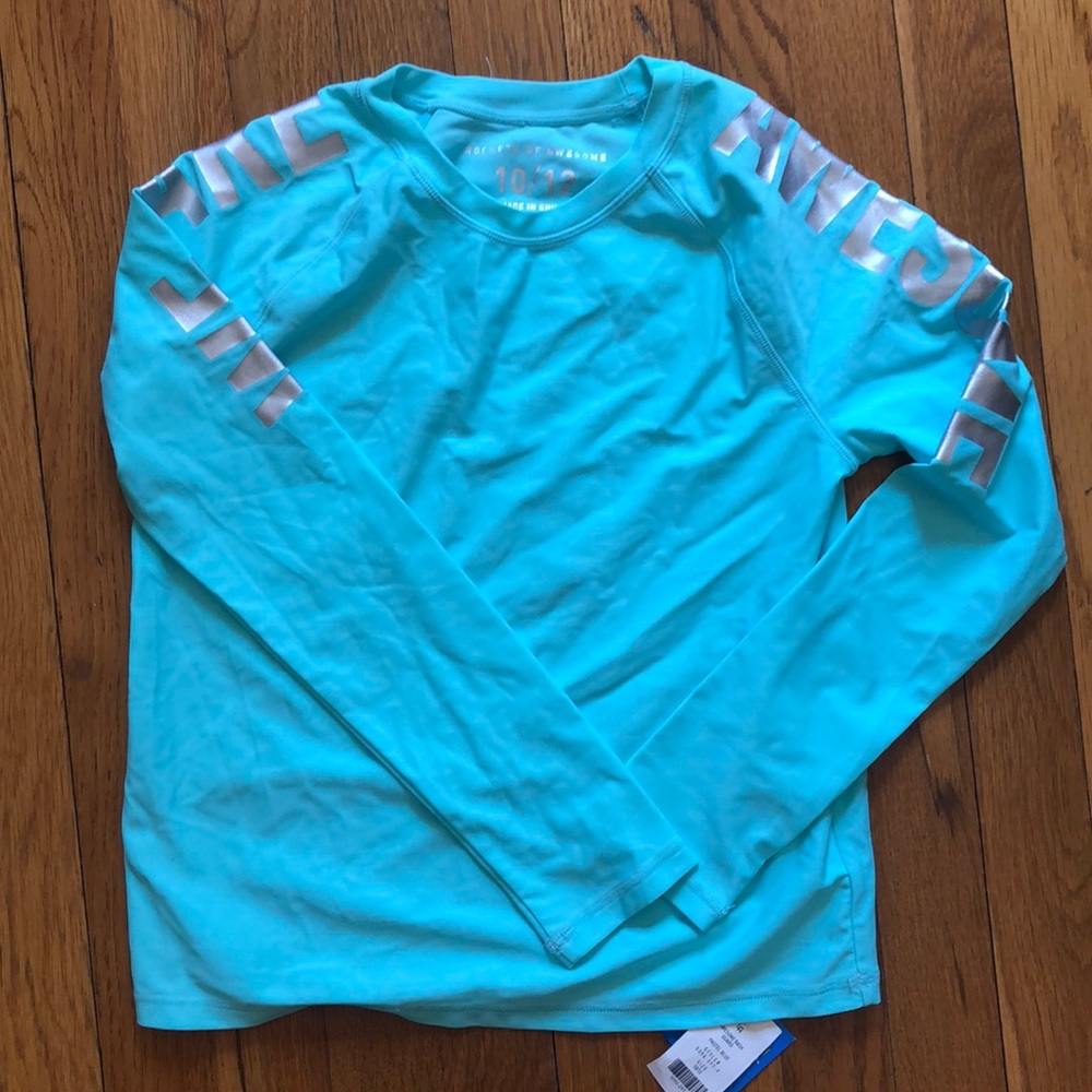 Girls long sleeve rash guard 10/12 NWT